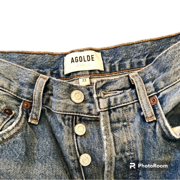 AGOLDE Riley Jeans High Rise Crop Distressed - Picture 3 of 6